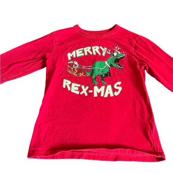 Place•Merry Rexmas T-Rex Christmas Long Sleeve Top - Picture 2 of 12